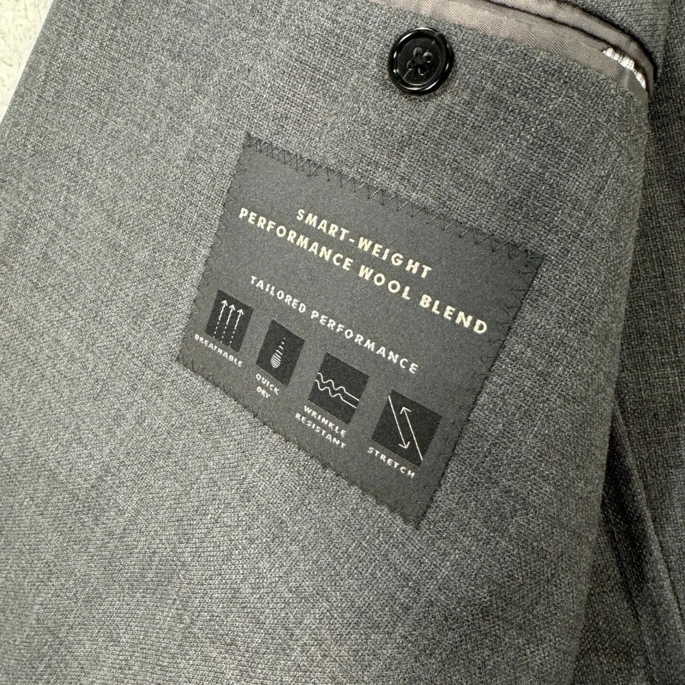 NEW Banana Republic Mens 44R Performance Smart-Weight Slim Fit Blazer Wool Blend